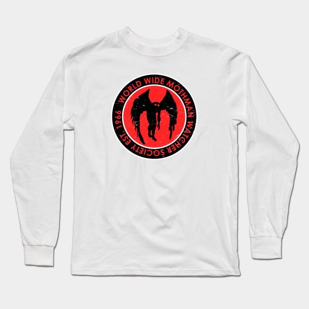 MothMan Watchers Long Sleeve T-Shirt by nickbeta